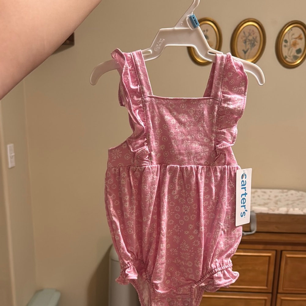 Carter's Pink Floral Kids Romper